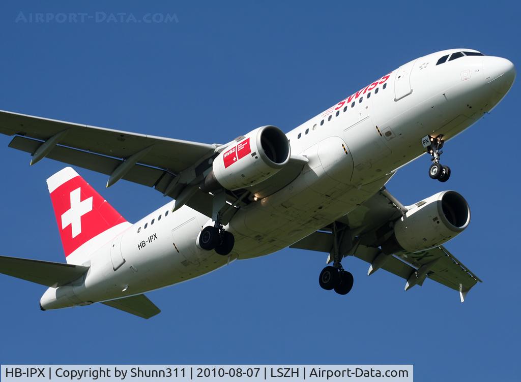 HB-IPX, 1996 Airbus A319-112 C/N 612, Landing rwy 14