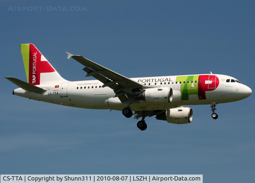 CS-TTA, 1997 Airbus A319-111 C/N 750, Landing rwy 14