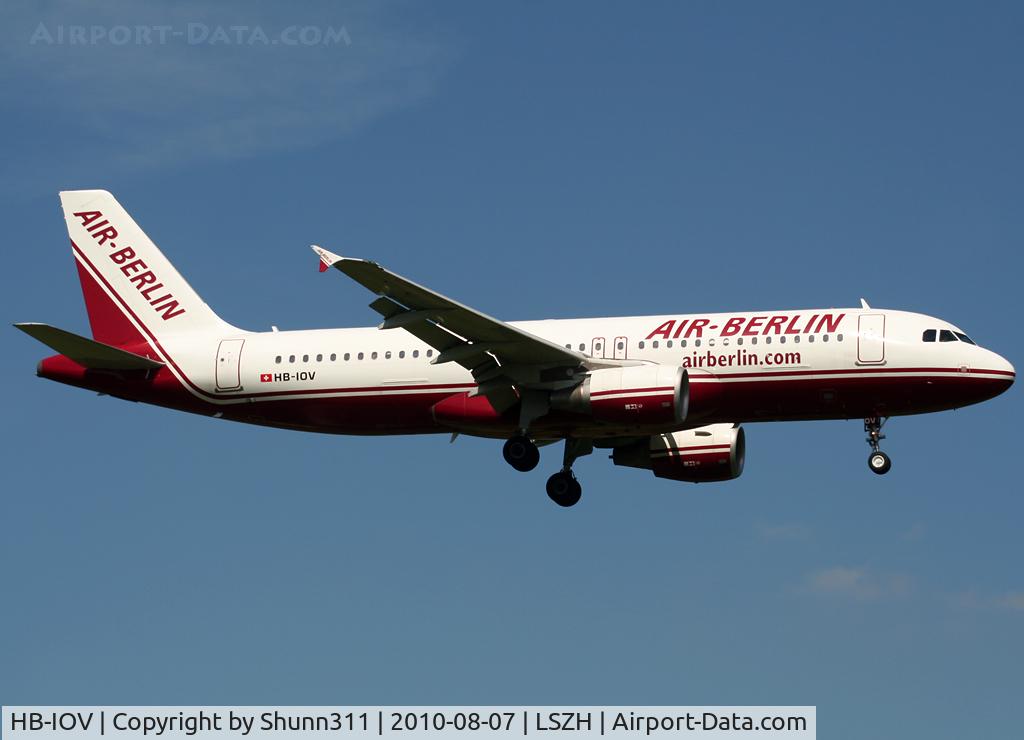 HB-IOV, 2007 Airbus A320-214 C/N 3021, Landing rwy 14