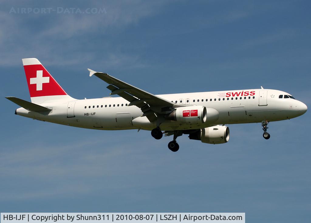 HB-IJF, 1995 Airbus A320-214 C/N 562, Landing rwy 14
