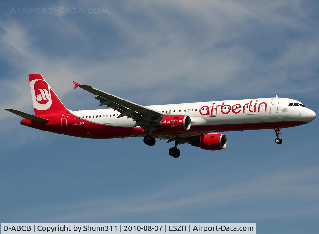 D-ABCB, 2008 Airbus A321-211 C/N 3749, Landing rwy 14