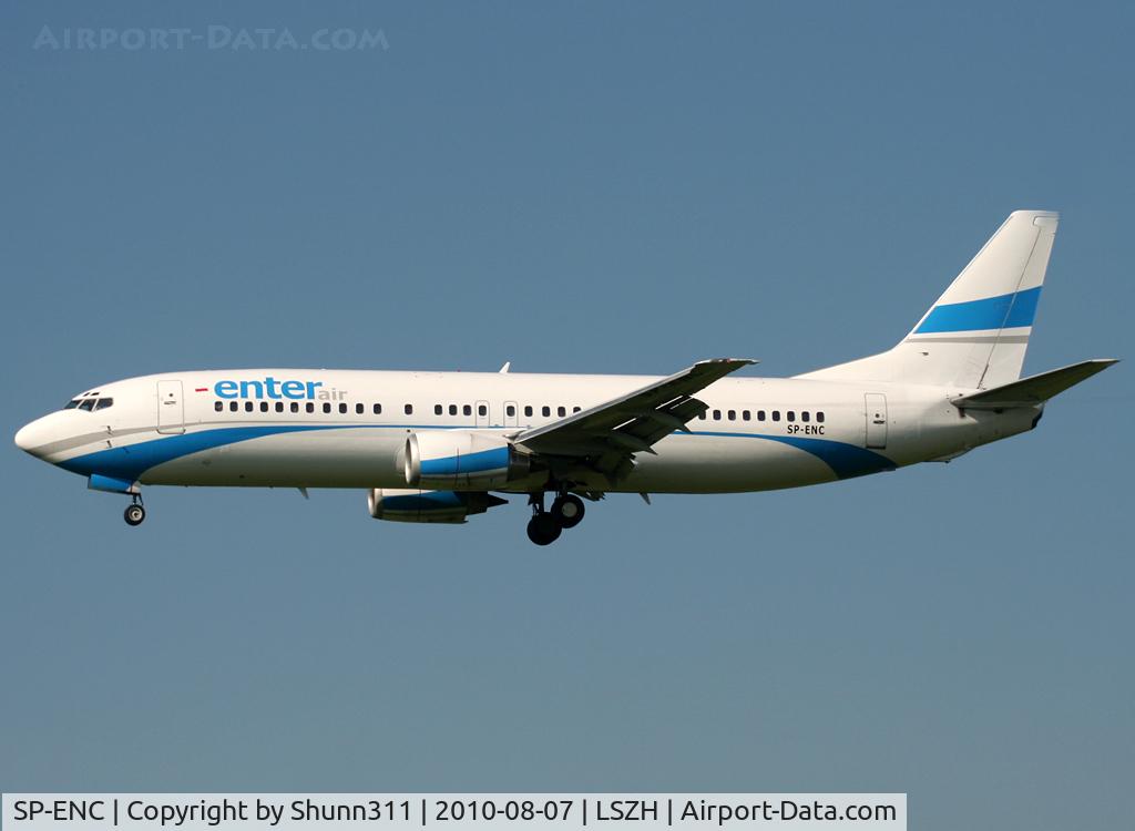 SP-ENC, 1994 Boeing 737-4Q8 C/N 25376, Landing rwy 14... Tunisair flight...