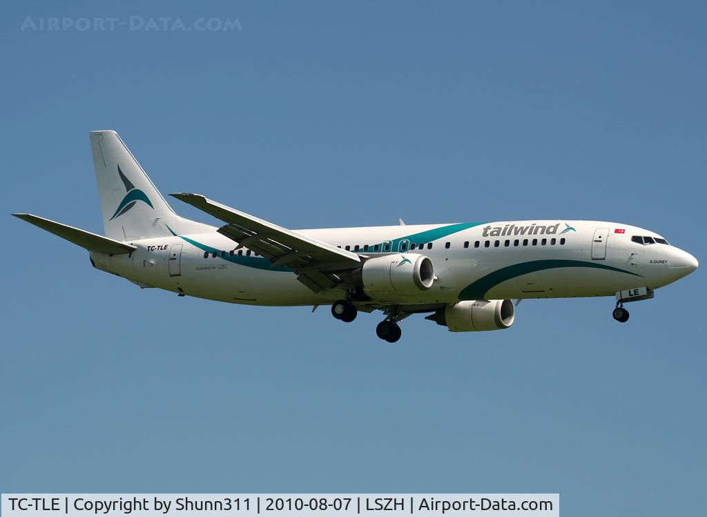 TC-TLE, 1997 Boeing 737-4Q8 C/N 27628, Landing rwy 14