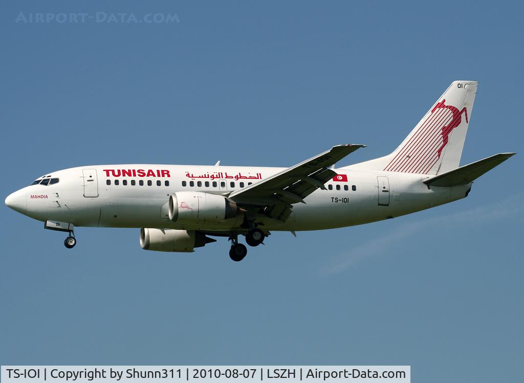 TS-IOI, 1994 Boeing 737-5H3 C/N 27257, Landing rwy 14