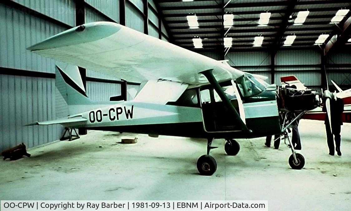 OO-CPW, 1959 Cessna 182B Skylane C/N 51584, Cessna 182B Skylane [51584] Temploux-Namur~OO 13/09/1981. Taken from a slide.