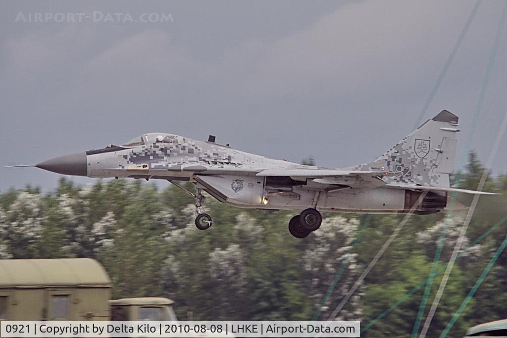 0921, Mikoyan-Gurevich MiG-29AS C/N 2960535409, Slovakia - Air Force