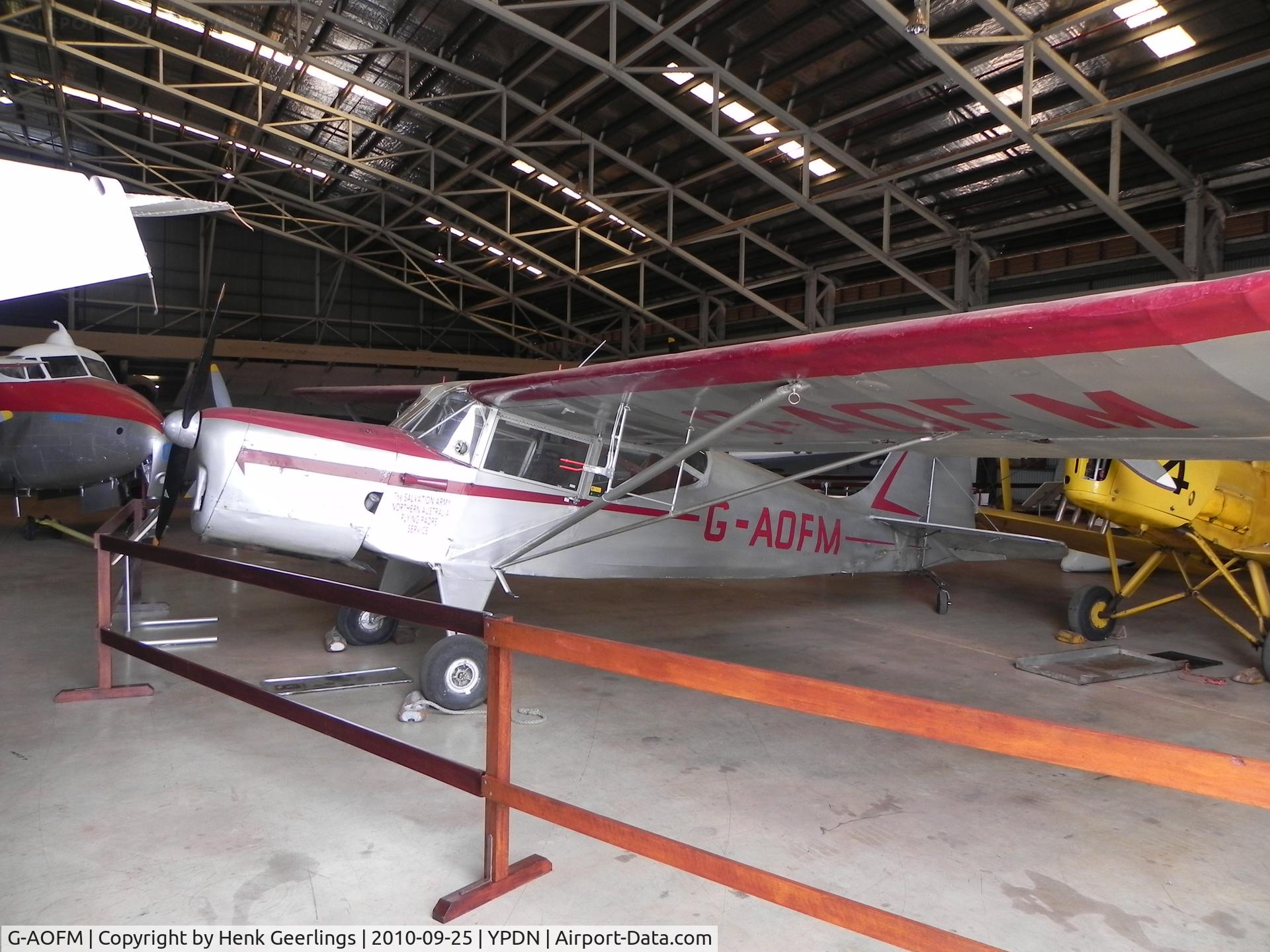 G-AOFM, 1955 Auster J-5P Autocar C/N 3178, Salvation Army Northern Australia Flying Padre Service

Darwin Aviation Museum