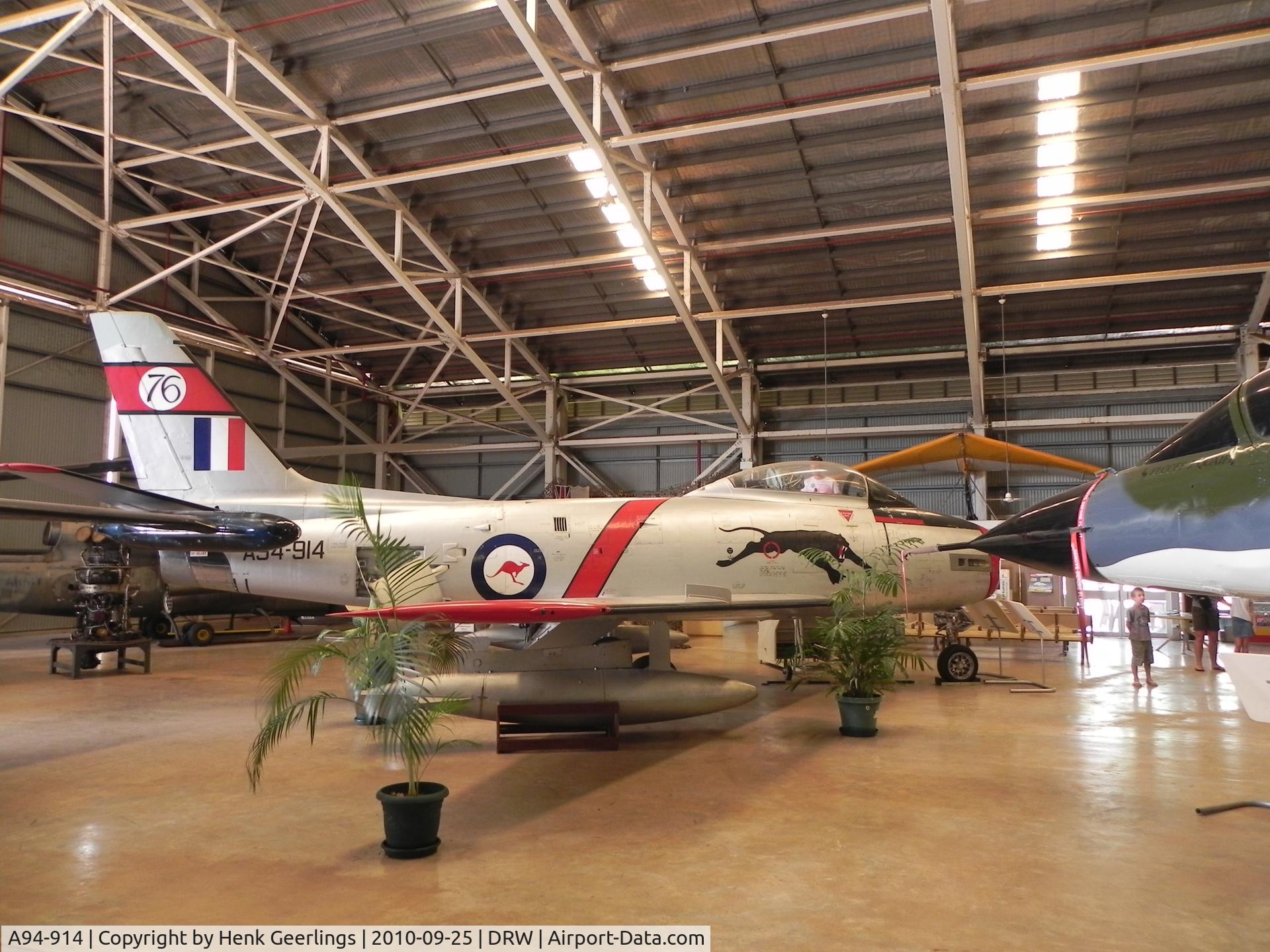 A94-914, 1954 Commonwealth CA-27 Sabre Mk.32 C/N CA27-14, Darwin Aviation Museum