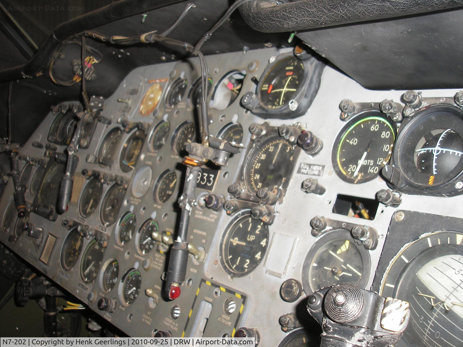 N7-202, Westland Wessex HAS.31A C/N WA202, Darwin Aviation Museum.Cockpit Royal Australian Navy Wessex