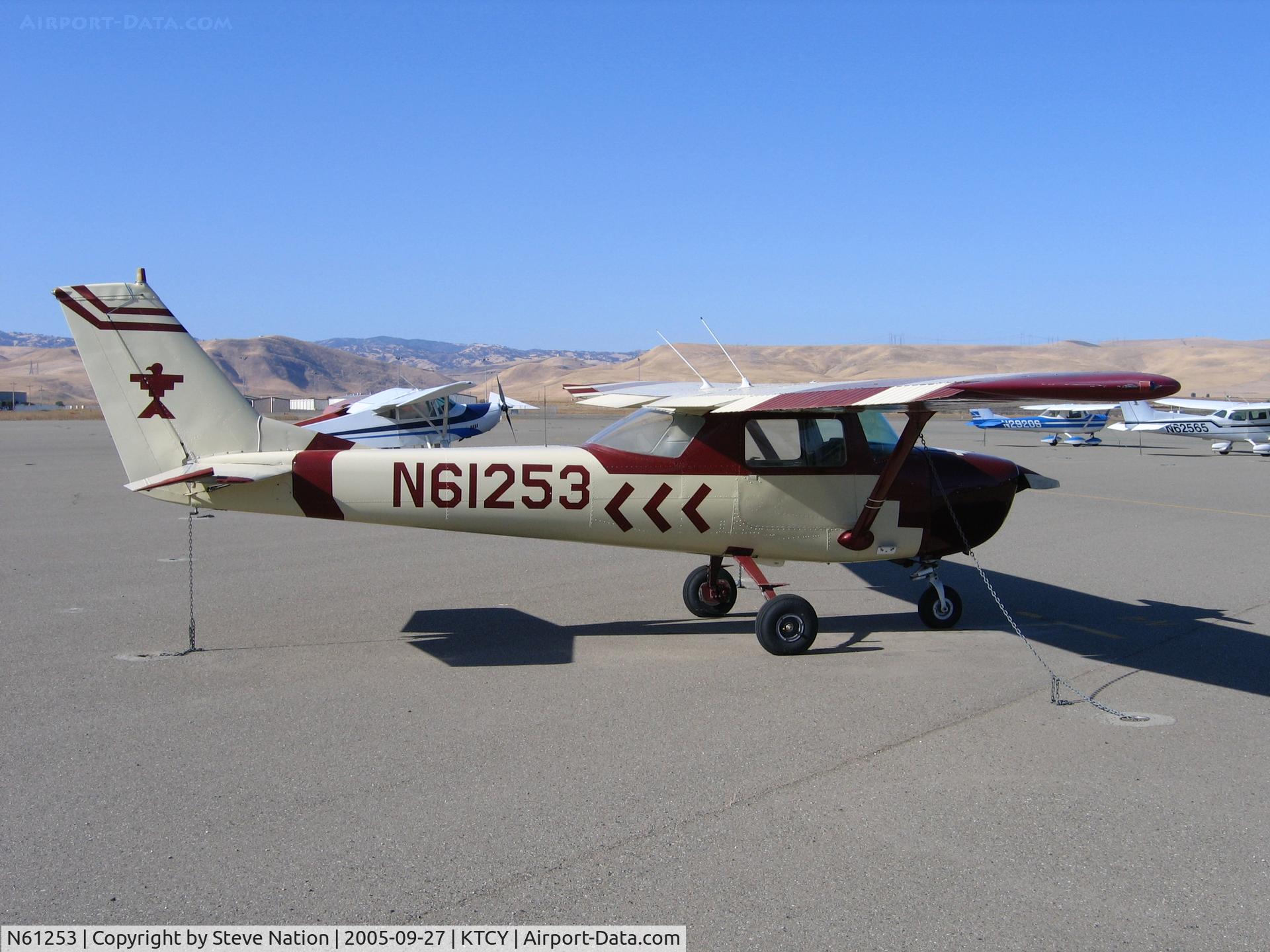 N61253, 1969 Cessna 150J C/N 15070918, Way cool paint scheme on 1969 Cessna 150J @ Tracy, CA home base (now with Beaver State Aviation, Sutherlin, OR)