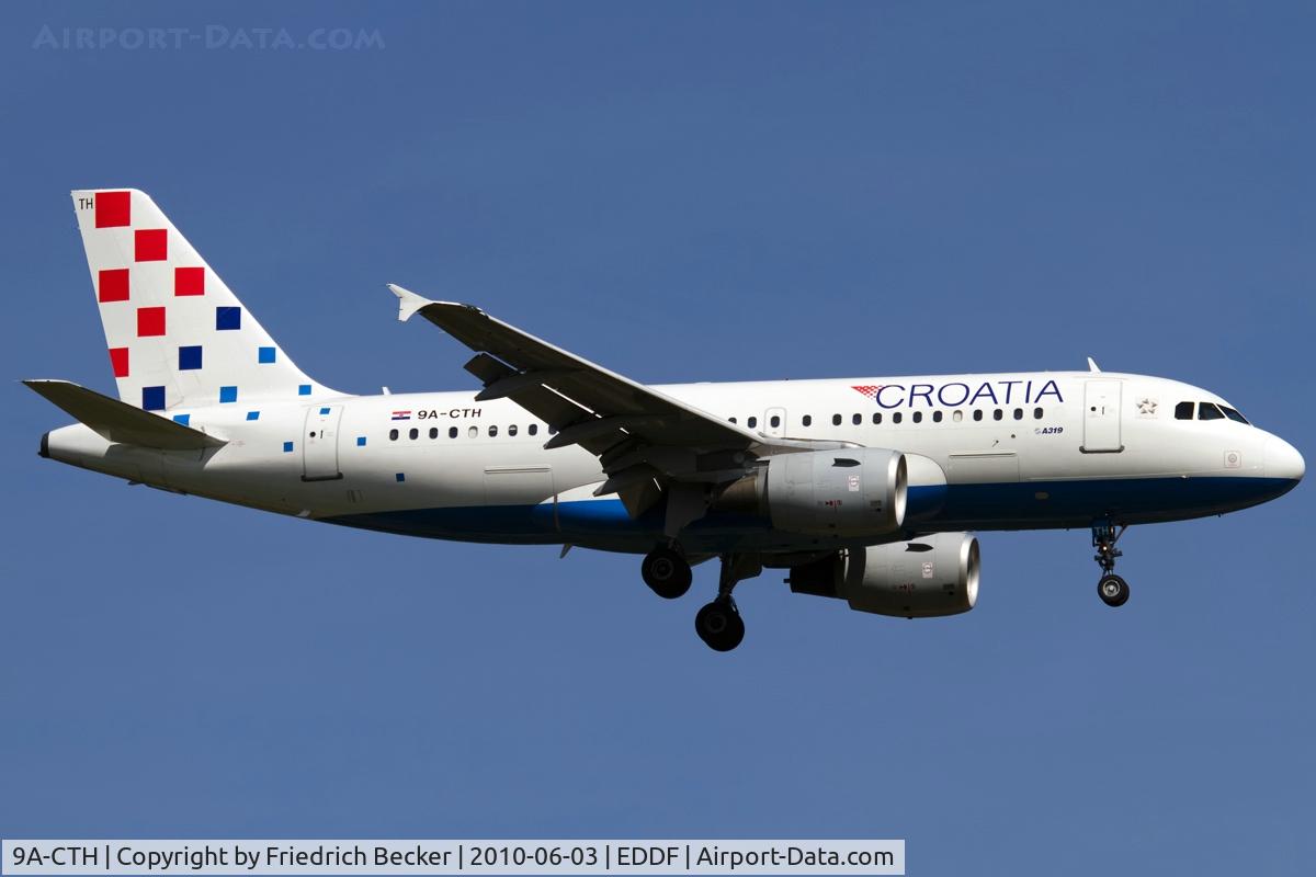 9A-CTH, 1998 Airbus A319-112 C/N 833, on final RW07R