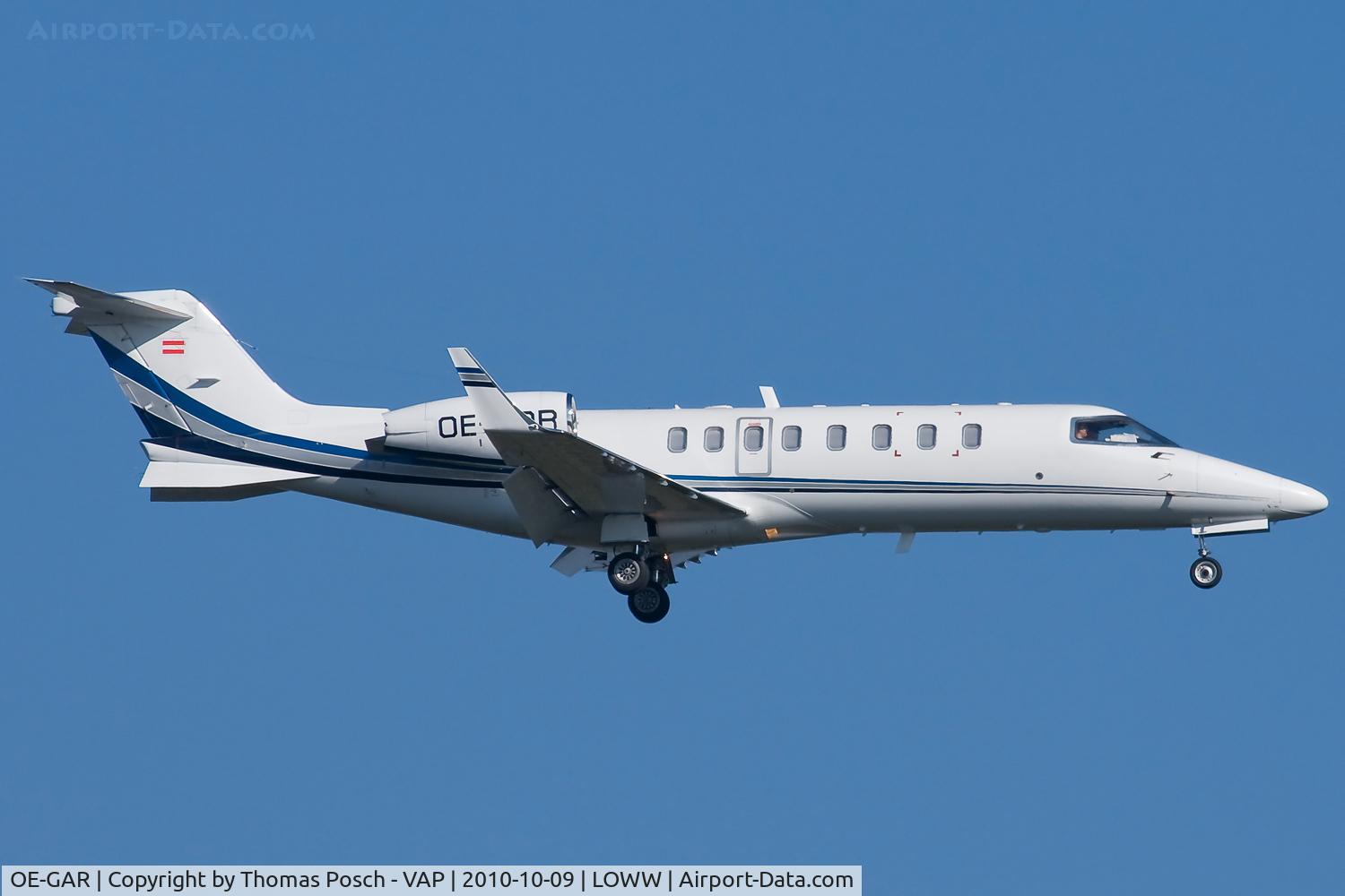 OE-GAR, 2001 Learjet 45 C/N 45-0148, Map Jets