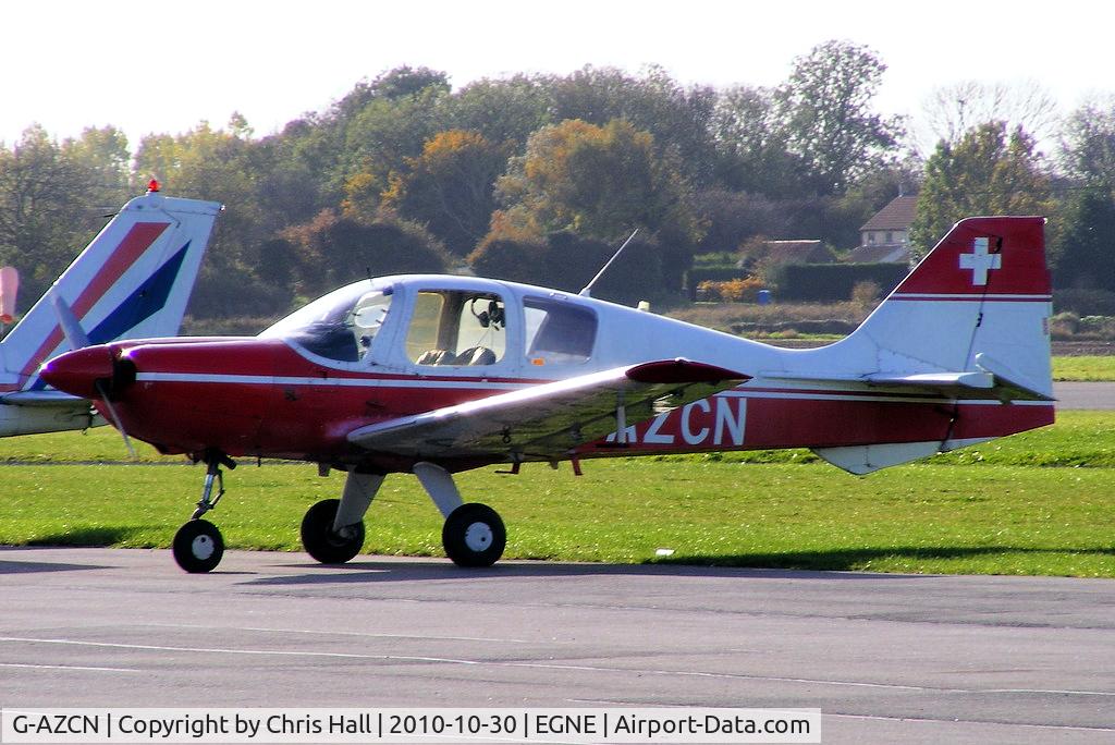 G-AZCN, 1972 Beagle B-121 Pup Series 2 (Pup 150) C/N B121-156, Previous ID: HB-NAY, hence the Swiss flag on the tail