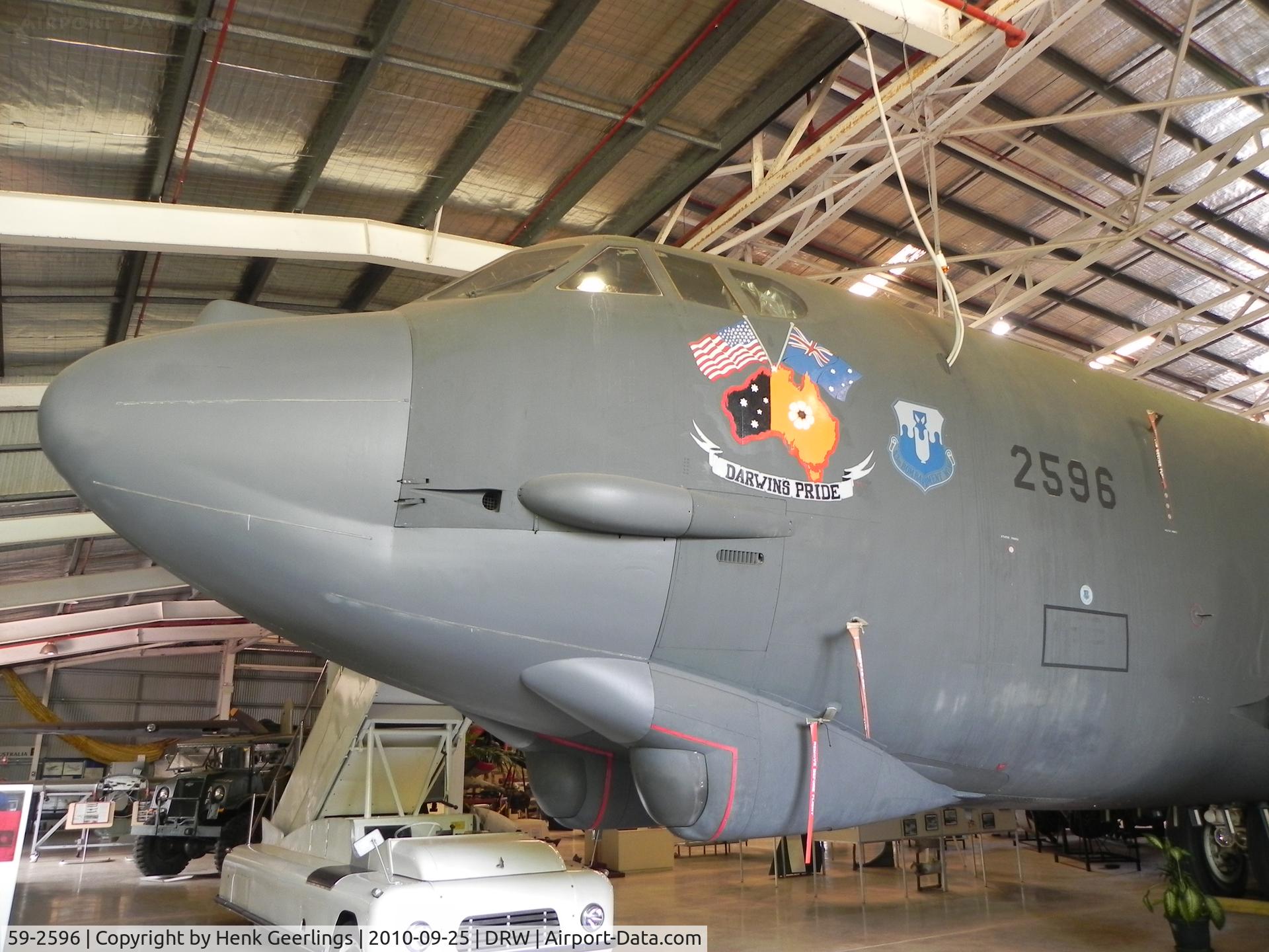 59-2596, 1959 Boeing B-52G Stratofortress C/N 464359, Darwin Aviation Museum.Boeing B-52G Stratofortress.