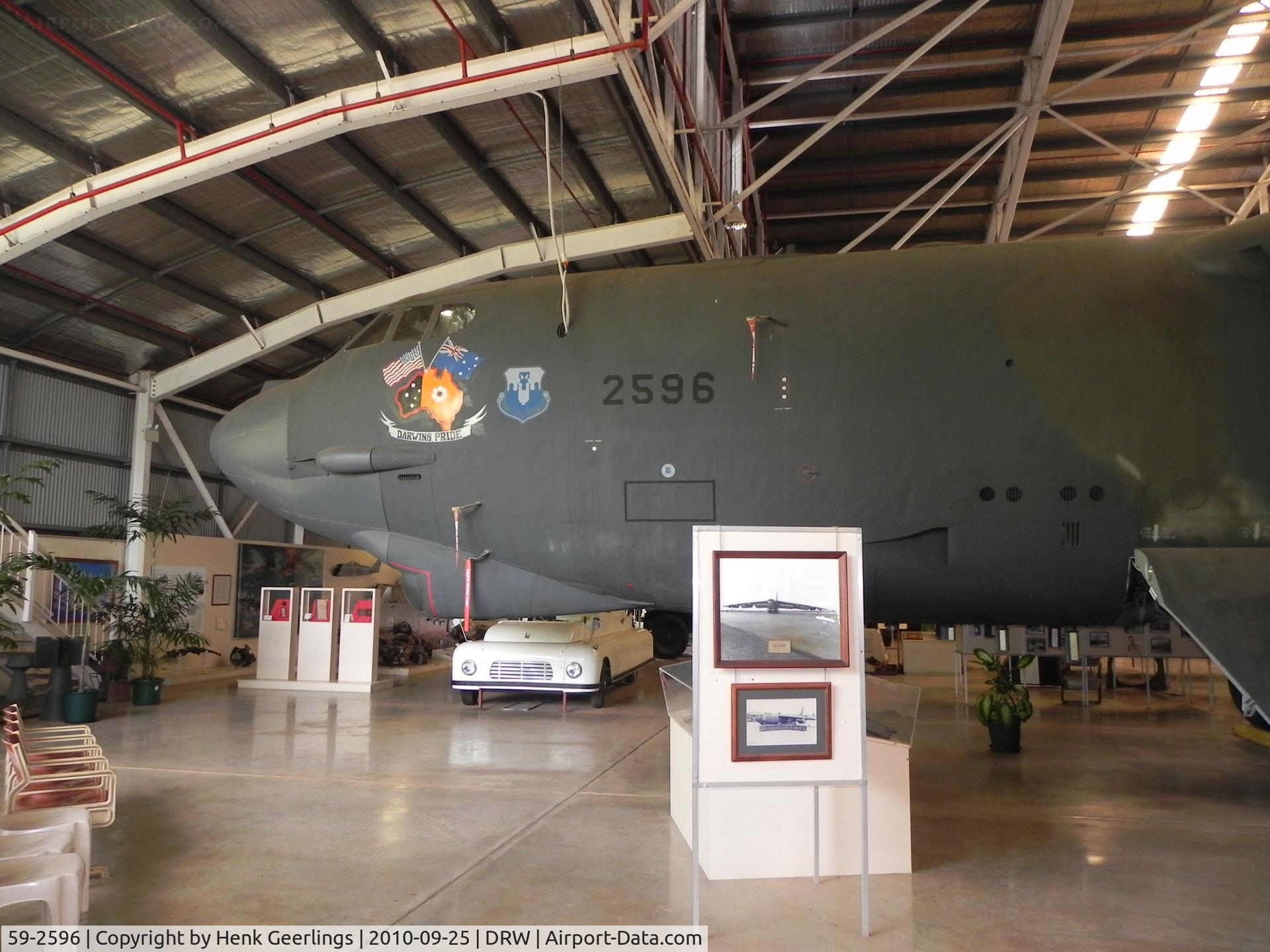 59-2596, 1959 Boeing B-52G Stratofortress C/N 464359, Darwin Aviation Museum.Boeing B-52G Stratofortress.