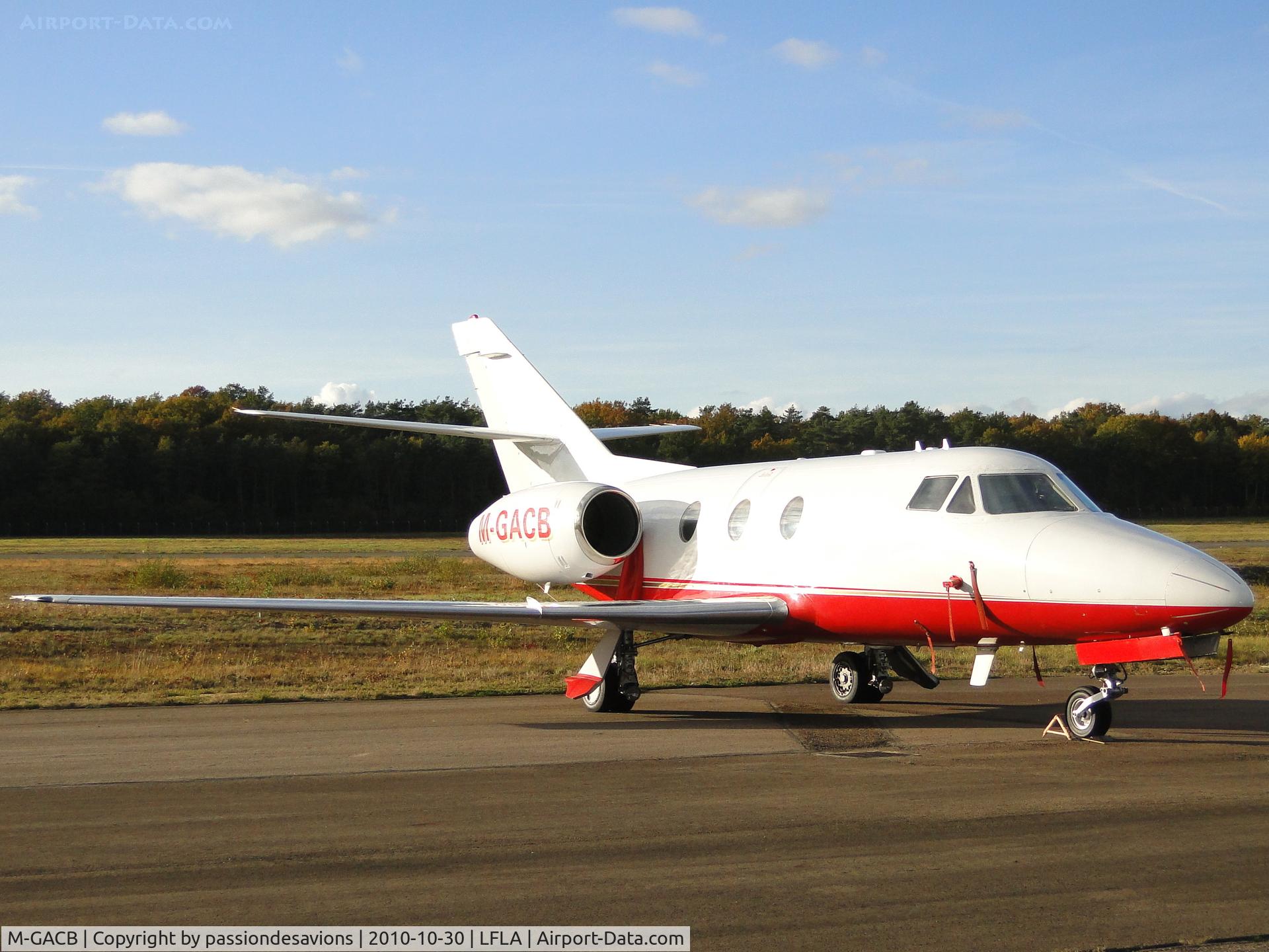 M-GACB, 1974 Dassault Falcon 10 C/N 22, on the apron