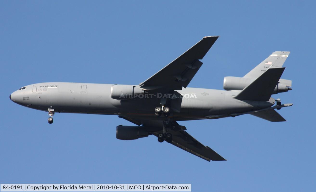 84-0191, 1984 McDonnell Douglas KC-10A Extender C/N 48230, KC-10A