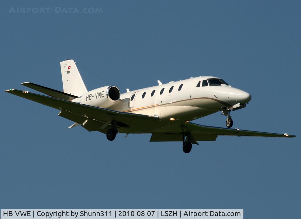 HB-VWE, 2009 Cessna 560 Citation XLS+ C/N 560-6022, Landing rwy 14