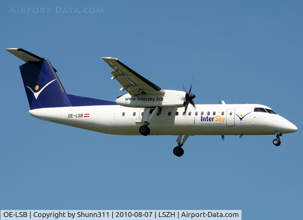 OE-LSB, 1998 De Havilland Canada DHC-8-314Q Dash 8 C/N 525, Landing rwy 14