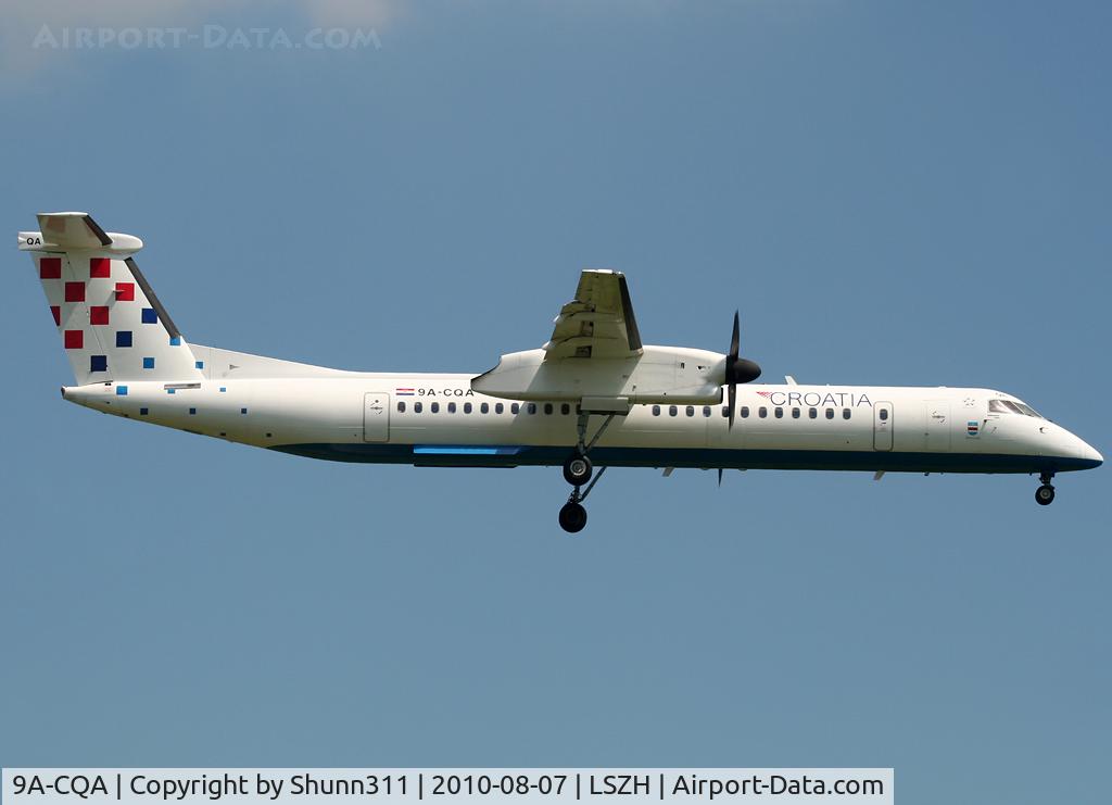 9A-CQA, 2008 De Havilland Canada DHC-8-402Q Dash 8 C/N 4205, Landing rwy 14