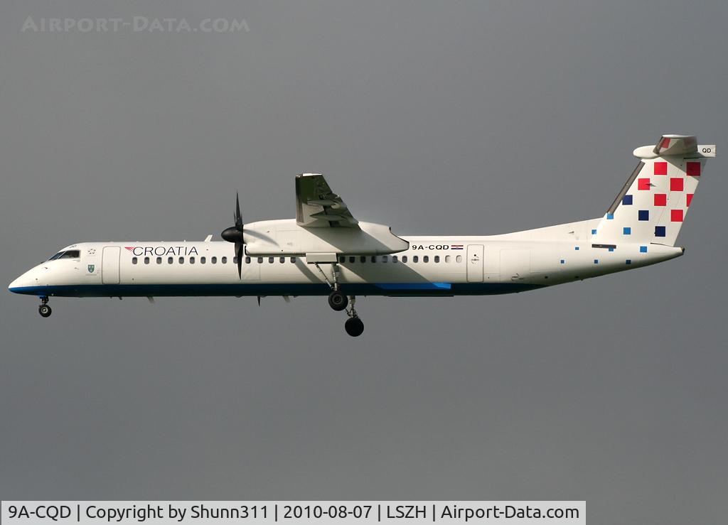 9A-CQD, 2009 De Havilland Canada DHC-8-402Q Dash 8 C/N 4260, Landing rwy 14