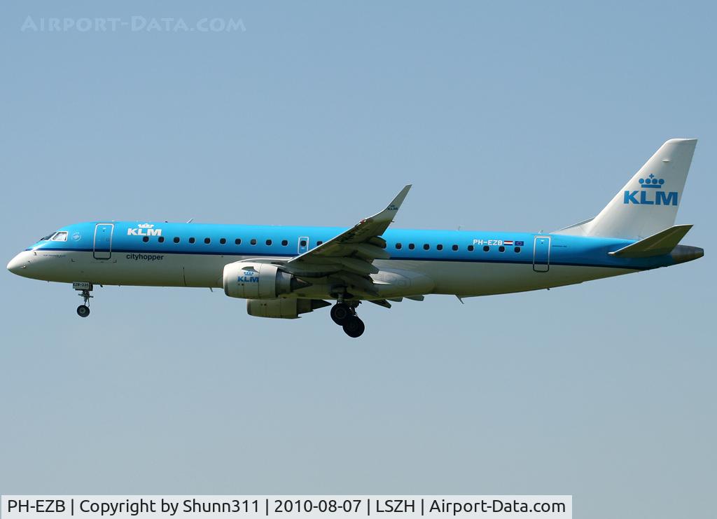 PH-EZB, 2008 Embraer 190LR (ERJ-190-100LR) C/N 19000235, Landing rwy 14