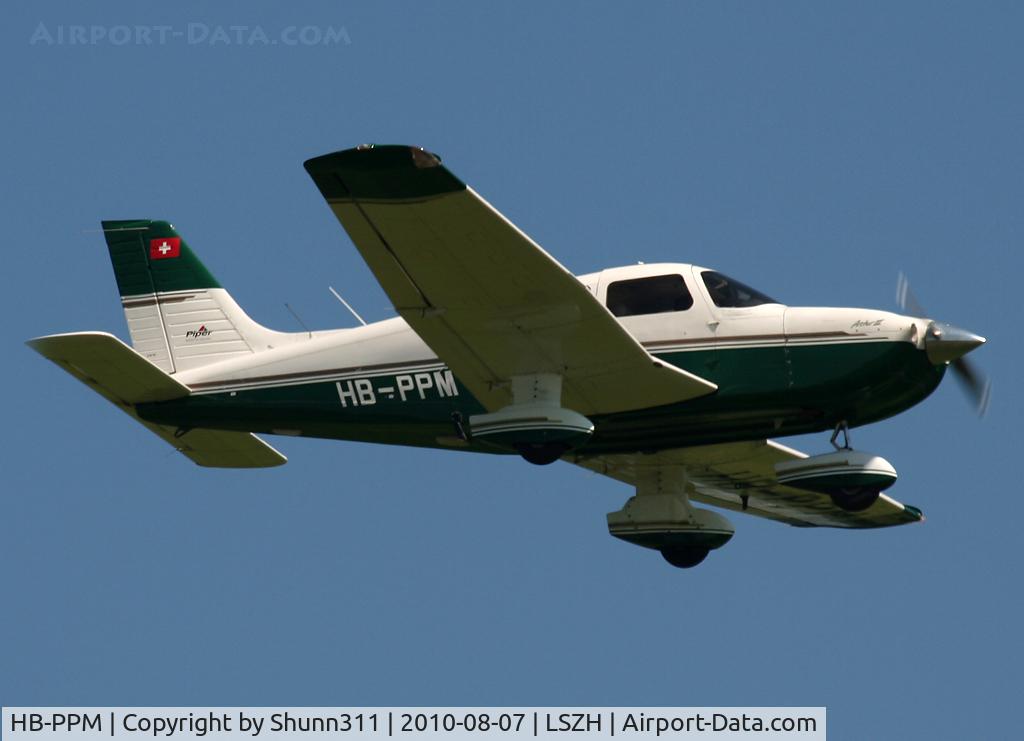 HB-PPM, 1997 Piper PA-28-181 Archer III C/N 2843095, Landing rwy 14