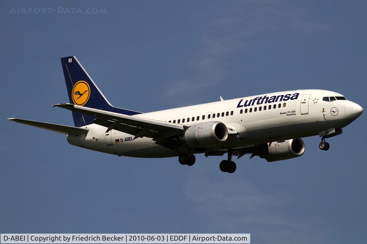 D-ABEI, 1991 Boeing 737-330 C/N 25359, on final RW07R