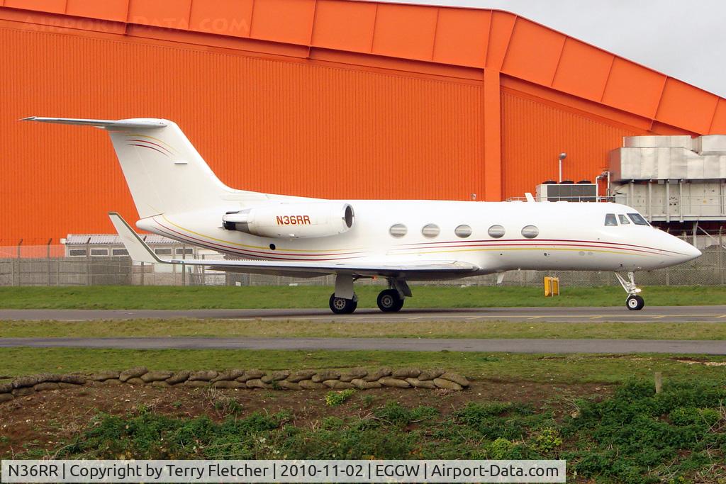 N36RR, 1967 Grumman G-1159B C/N 004, Gulfstream Aerospace G1159B, c/n: 004  at Luton
- Is this the oldest Gulfstream jet still flying ????????