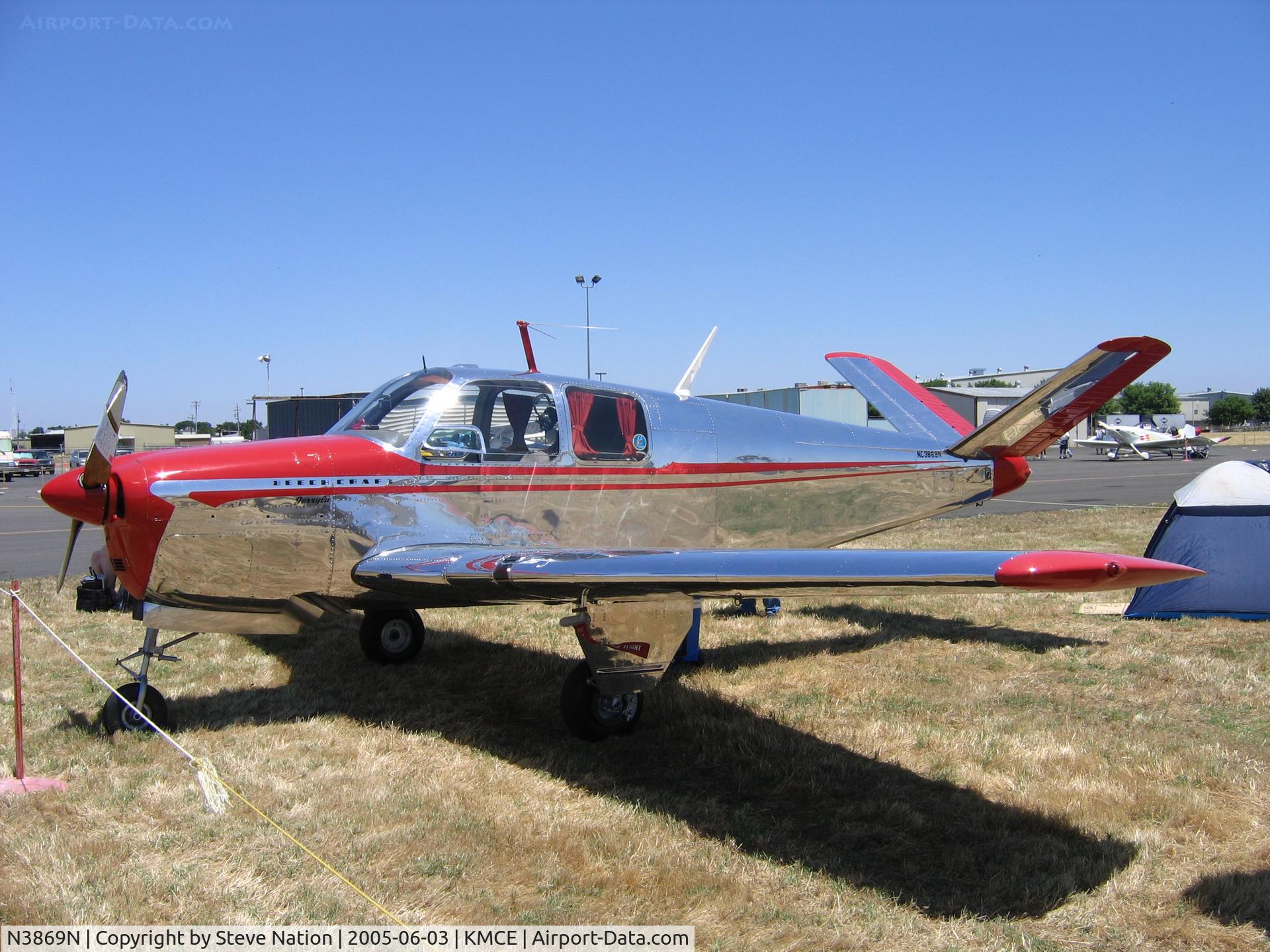 N3869N, 1947 Beech 35 Bonanza C/N D-1110, 1947 Beech 35 wearing NC3869N at 2005 Merced West Coast Antique Fly-in