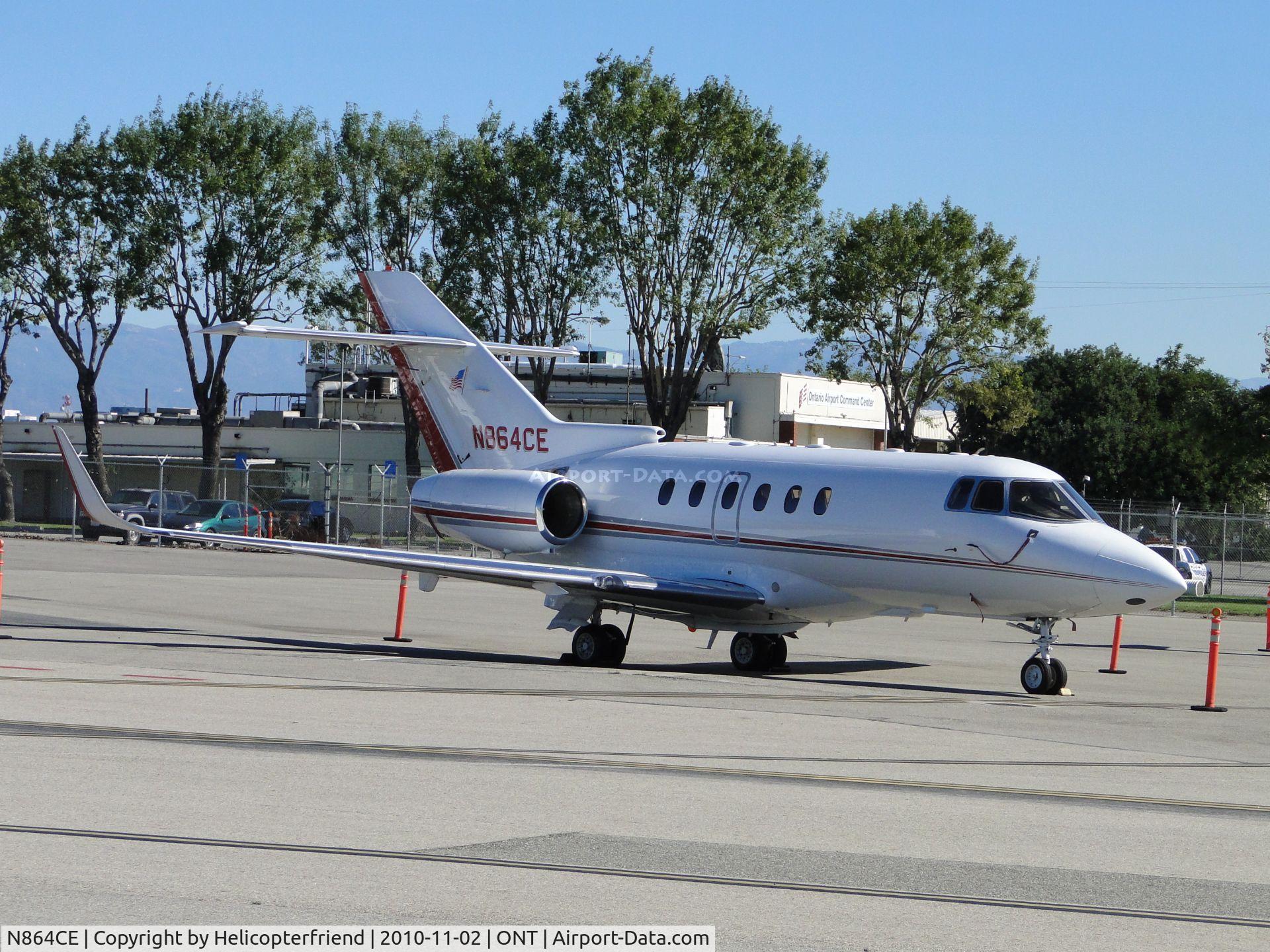 N864CE, 1997 Raytheon Hawker 800XP C/N 258331, Parked at Ontario southside