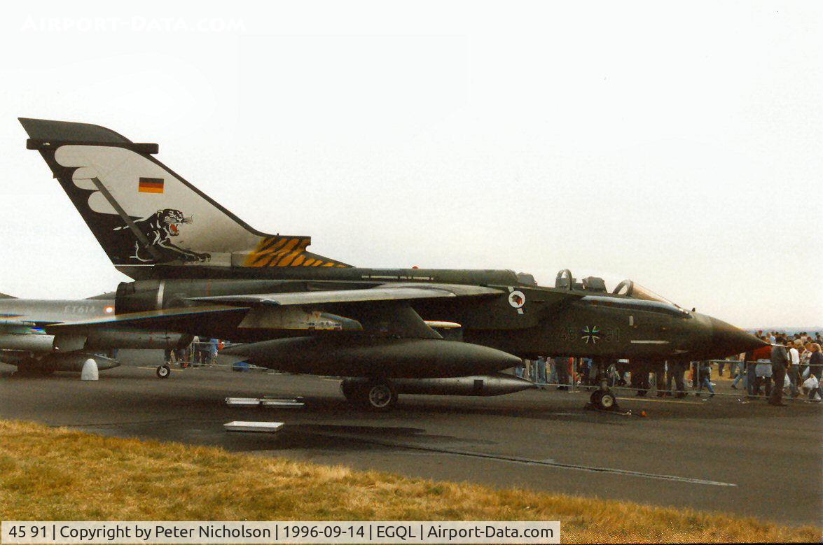 45 91, Panavia Tornado IDS C/N 722/GS232/4291, Tornado IDS, callsign German Air Force Sierra Whisky 56, on display at the 1996 RAF Leuchars Airshow.