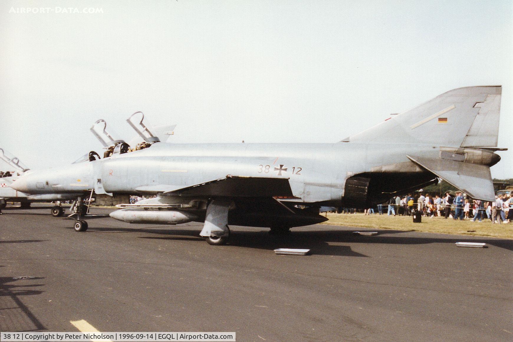 38 12, 1972 McDonnell Douglas F-4F Phantom II C/N 4640, Another view of the German Air Force JG-71 F-4F Phantom on display at the 1996 RAF Leuchars Airshow.