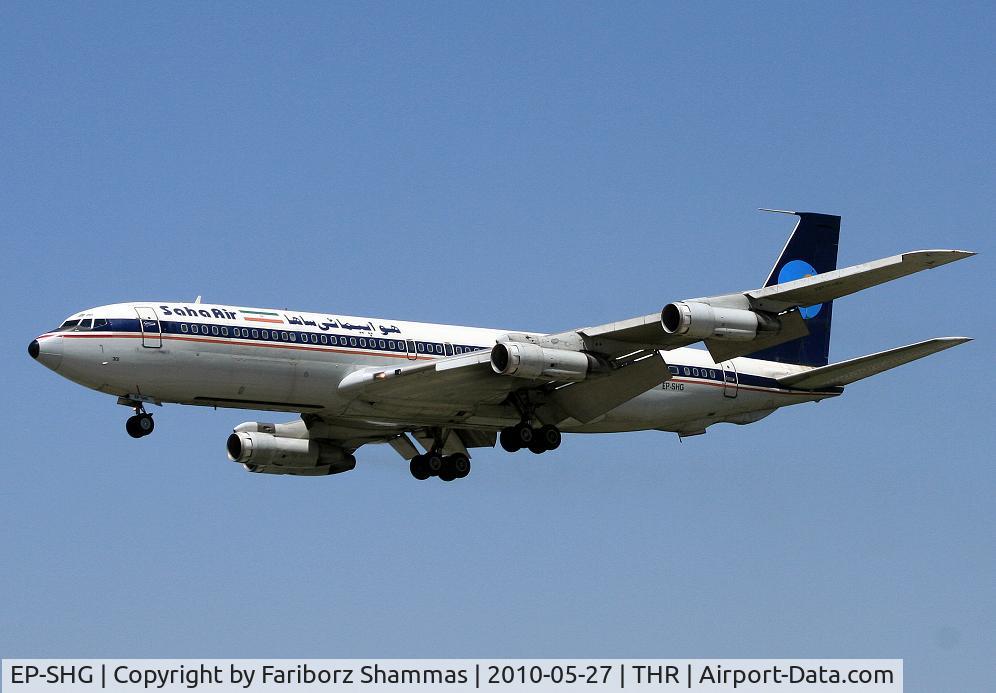 EP-SHG, 1974 Boeing 707-3J9C C/N 20830, On short final