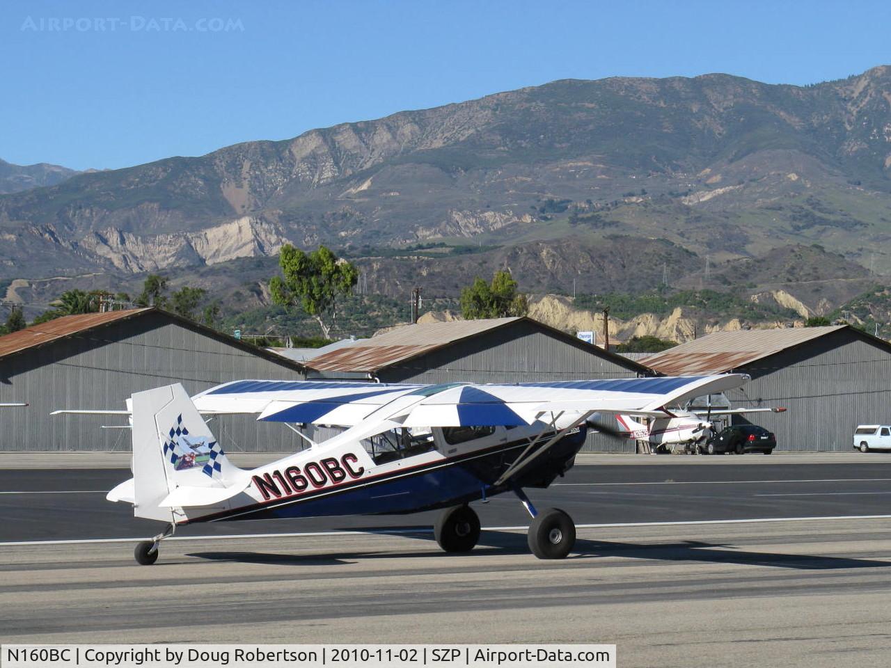 N160BC, 2004 American Champion 8GCBC Scout C/N 457-2004, 2004 American Champion 8GCBC SCOUT, Lycoming O&VO-360 180 Hp, spades, Micro vortex generators, tundra tires, taxi off Rwy 04