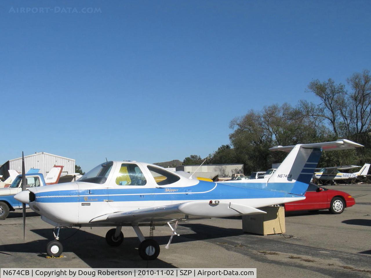 N674CB, 1979 Beech 77 Skipper C/N WA-8, 1979 Beech 77 SKIPPER, Lycoming O-235-L2C 115 hp, NASA GA(W)-1 high lift super-critical wing developed by the late Dr. Richard Whitcomb, Beech bonded-metal wing construction, tubular spars, torque tube controls