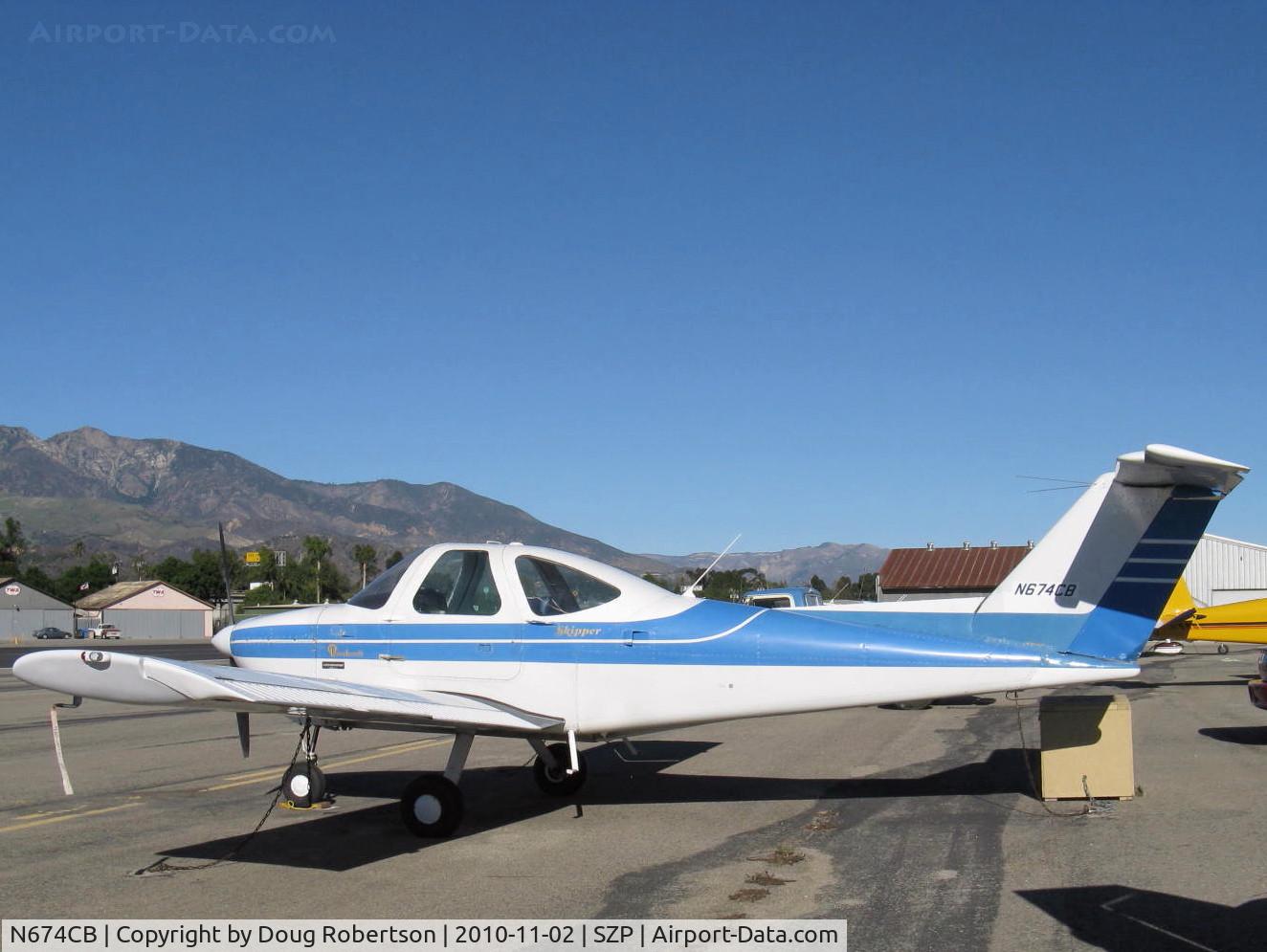 N674CB, 1979 Beech 77 Skipper C/N WA-8, 1979 Beech 77 SKIPPER, Lycoming O-235-L2C 115 Hp, NASA GA(W)-1 high lift super-critical wing developed by the late Dr. Richard Whitcomb, Beech bonded-metal wing construction, torque tube controls-ailerons/flaps