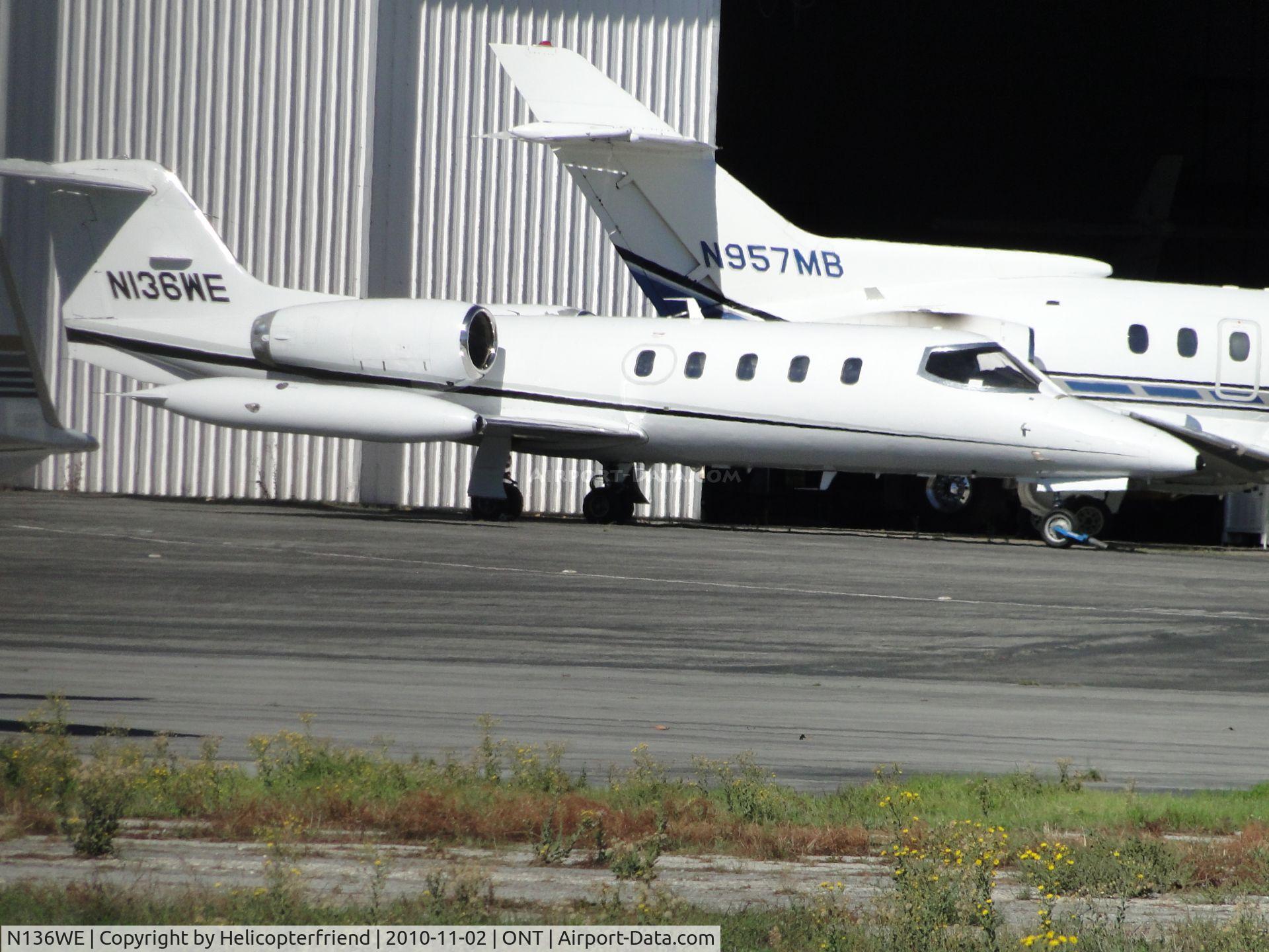 N136WE, 1978 Gates Learjet 35A C/N 201, Parked on the southside of the hangers