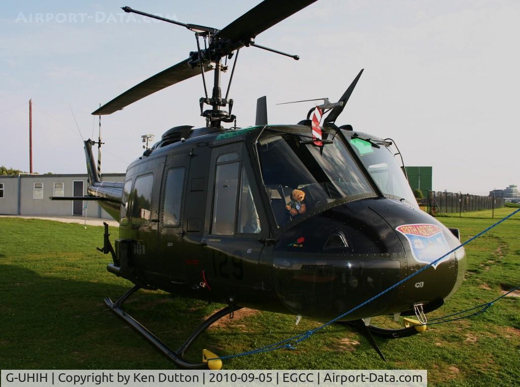 G-UHIH, 1972 Bell UH-1H Iroquois C/N 13208, 72-21509 at Manchester International Airport UK. September 5th 2010