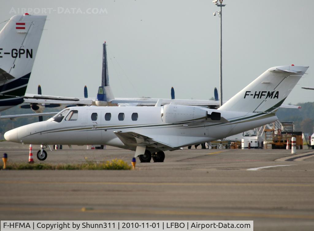 F-HFMA, 2001 Cessna 525 CitationJet CJ1 C/N 525-0423, Parked at the General Aviation area...