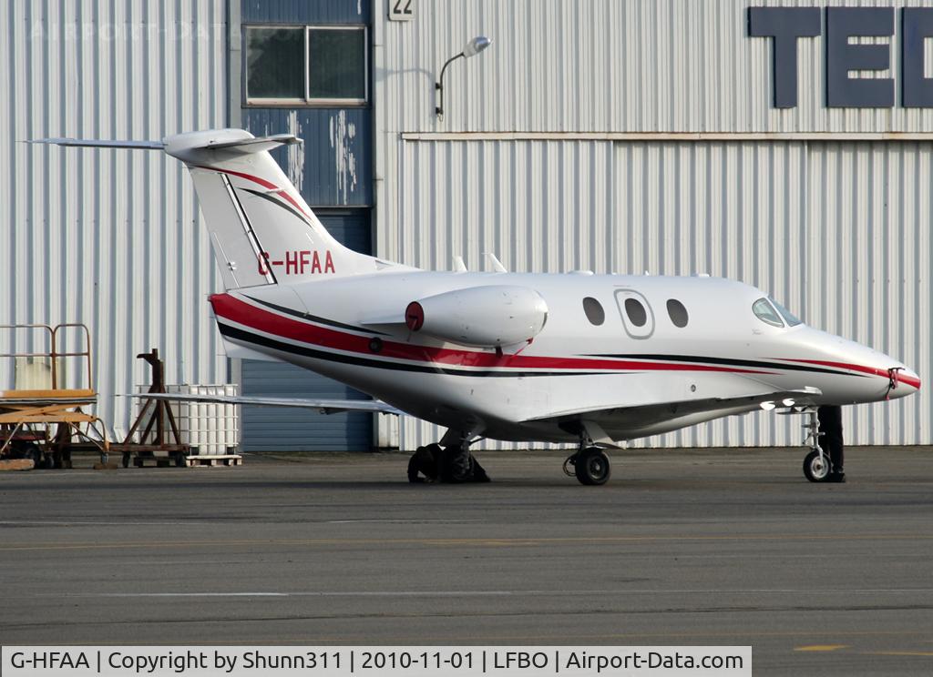 G-HFAA, 2004 Beech 390 Premier I C/N RB-83, Parked at the General Aviation area...