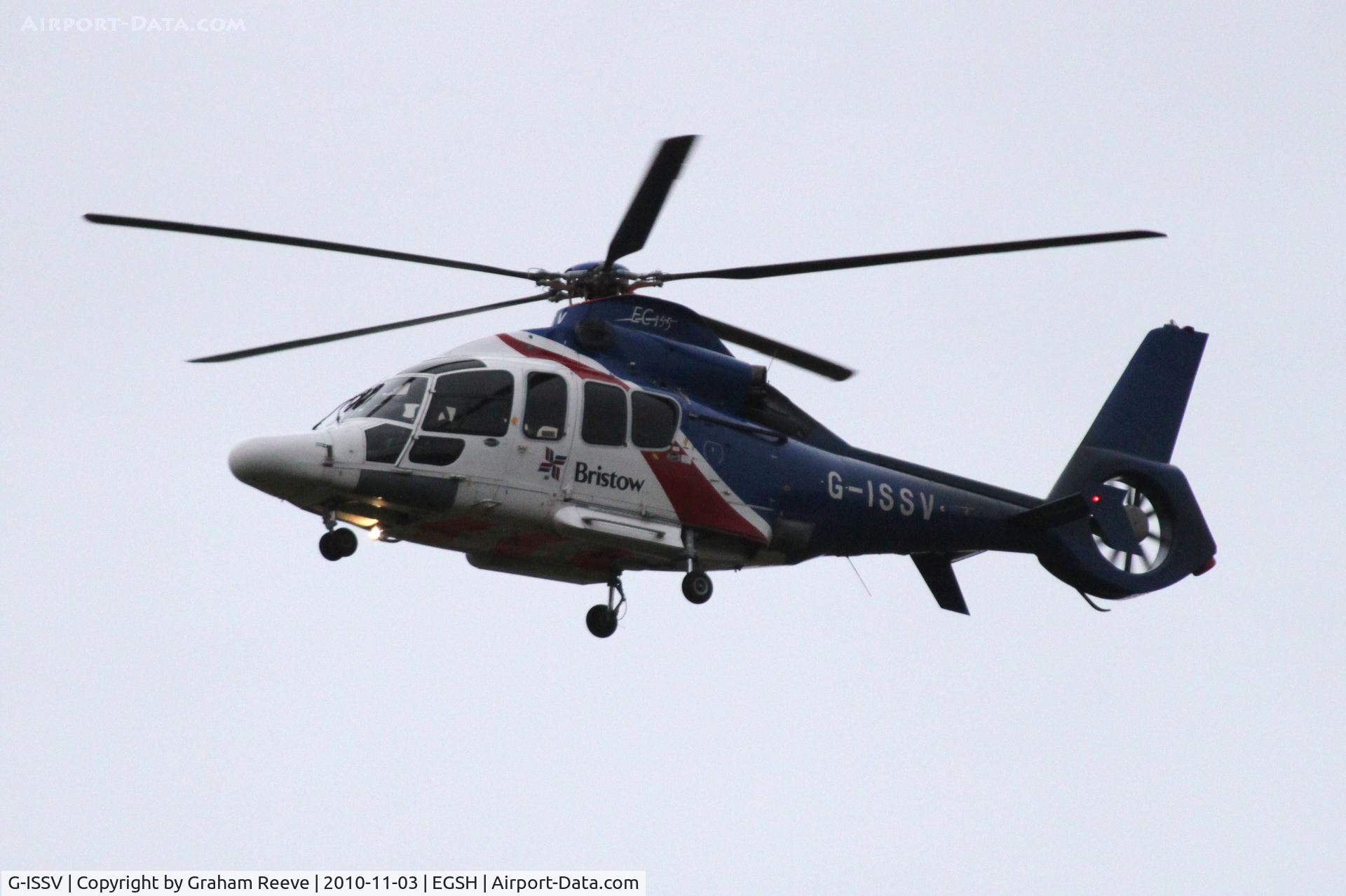 G-ISSV, 2006 Eurocopter EC-155B-1 C/N 6757, Landing on a wet afternoon.