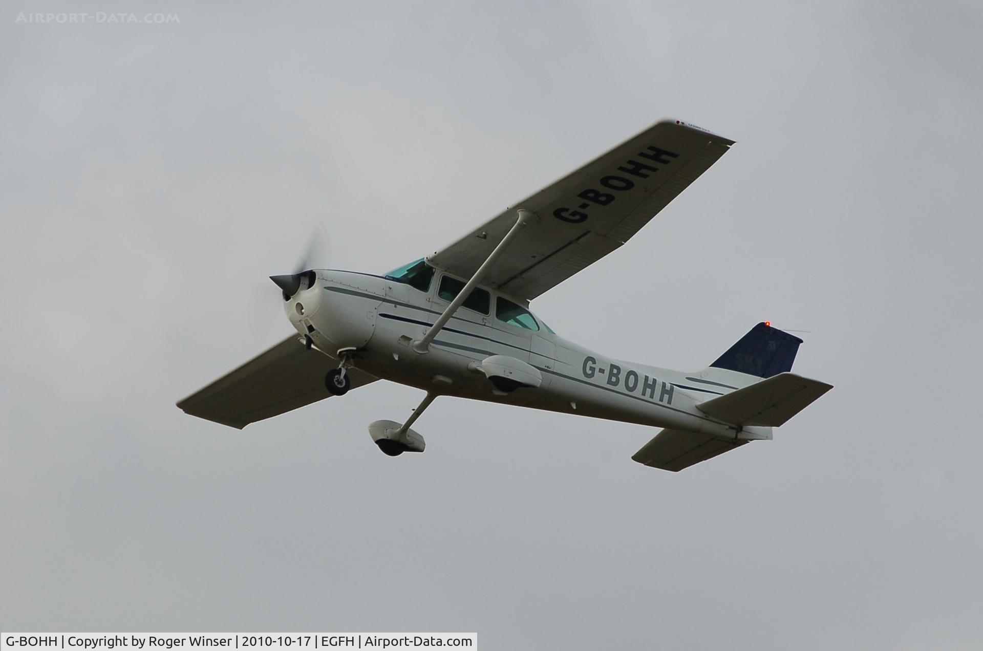 G-BOHH, 1980 Cessna 172N C/N 172-73906, Resident Cessna Skyhawk departing Runway 22.