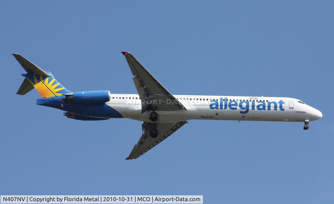N407NV, 1991 McDonnell Douglas MD-82 (DC-9-82) C/N 53244, Allegiant MD-82