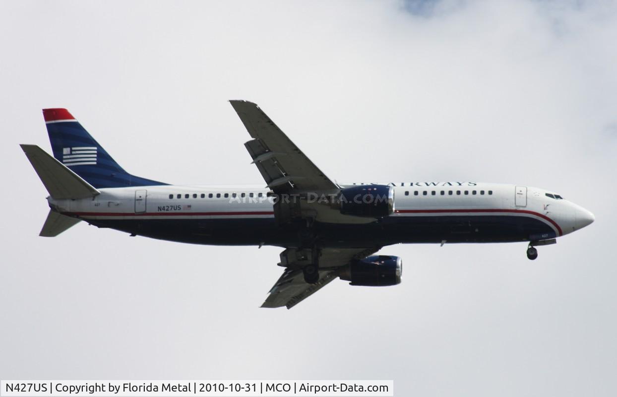 N427US, 1989 Boeing 737-4B7 C/N 24549, US Airways 737-400