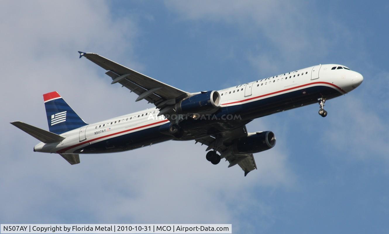 N507AY, 2008 Airbus A321-231 C/N 3712, US Airways A321