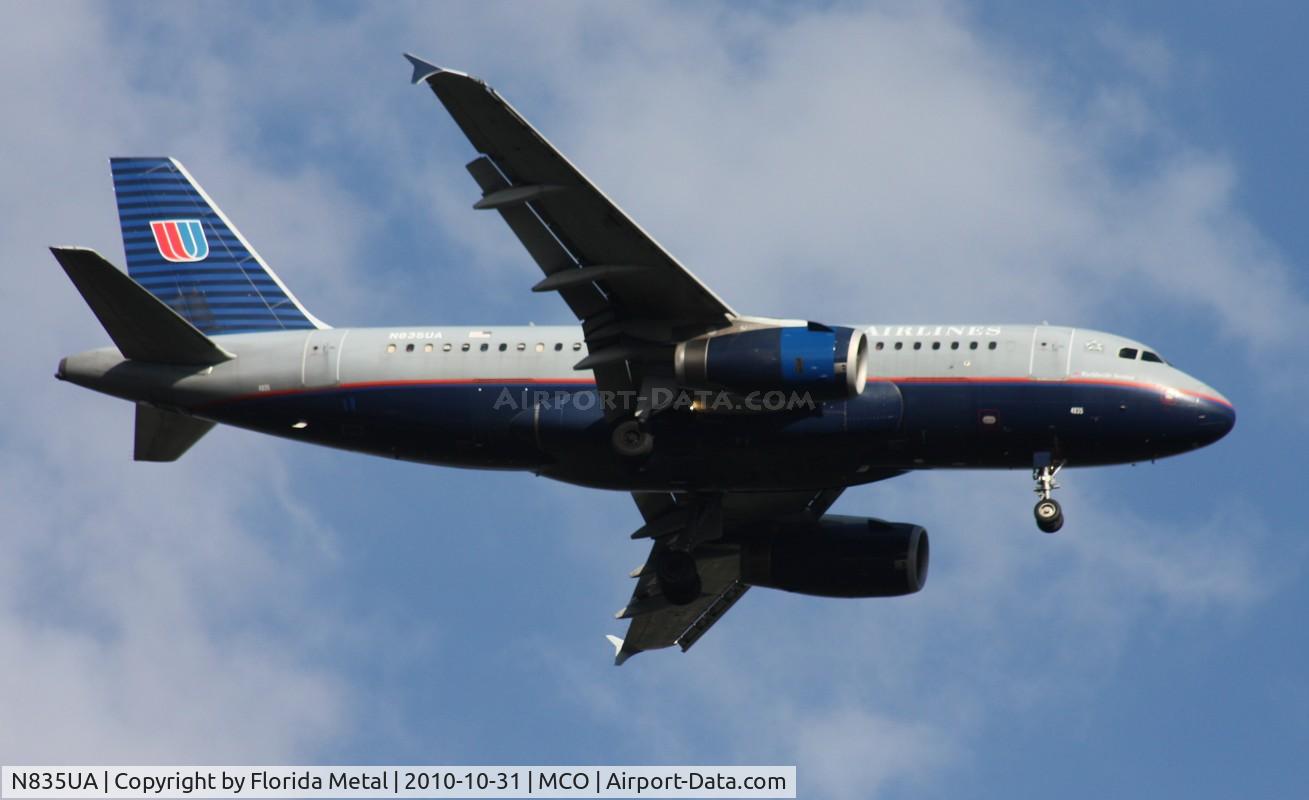 N835UA, 2001 Airbus A319-131 C/N 1426, United A319