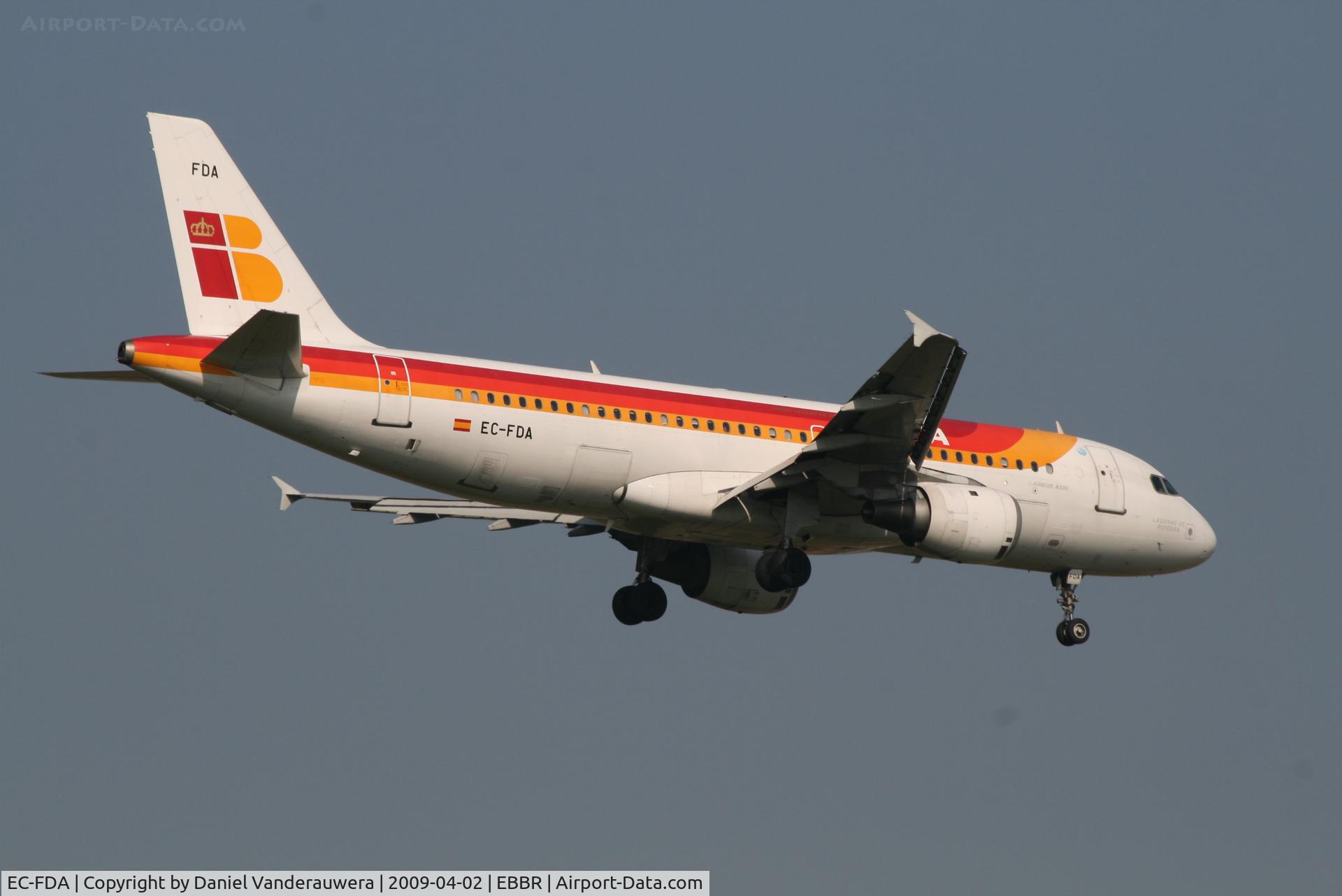 EC-FDA, 1991 Airbus A320-211 C/N 176, Flight IB3206 is descending to RWY 02