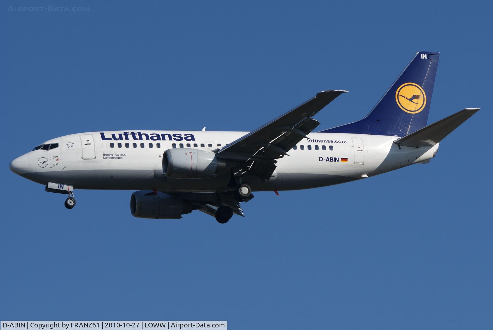 D-ABIN, 1991 Boeing 737-530 C/N 24938, Lufthansa