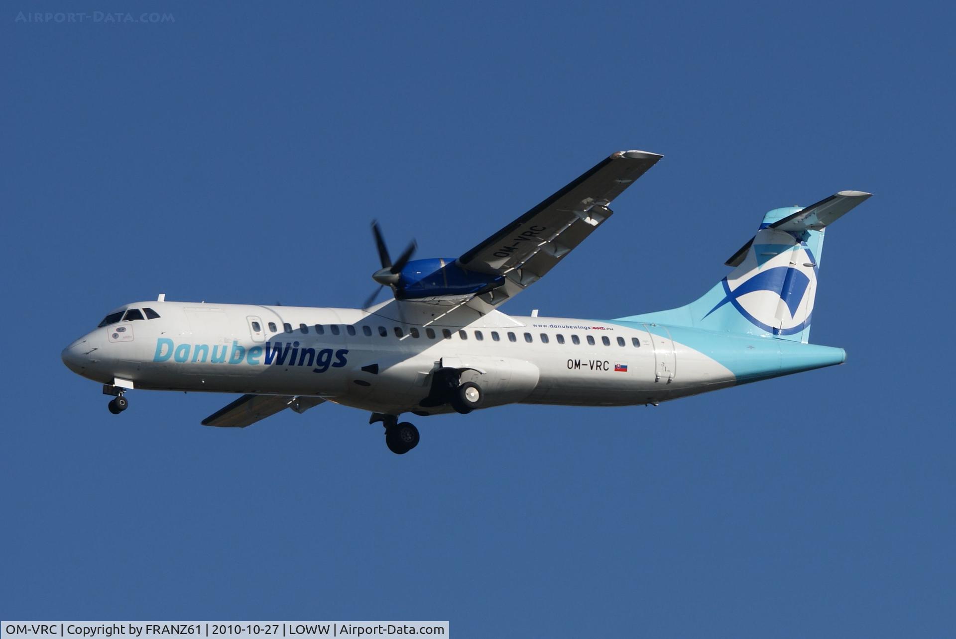 OM-VRC, 1992 ATR 72-202 C/N 307, Danube Wings